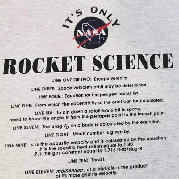 NASA ROCKET FUEL FORMULA Men's SHIRT 2XL DBL SIDED - Picture 8 of 10